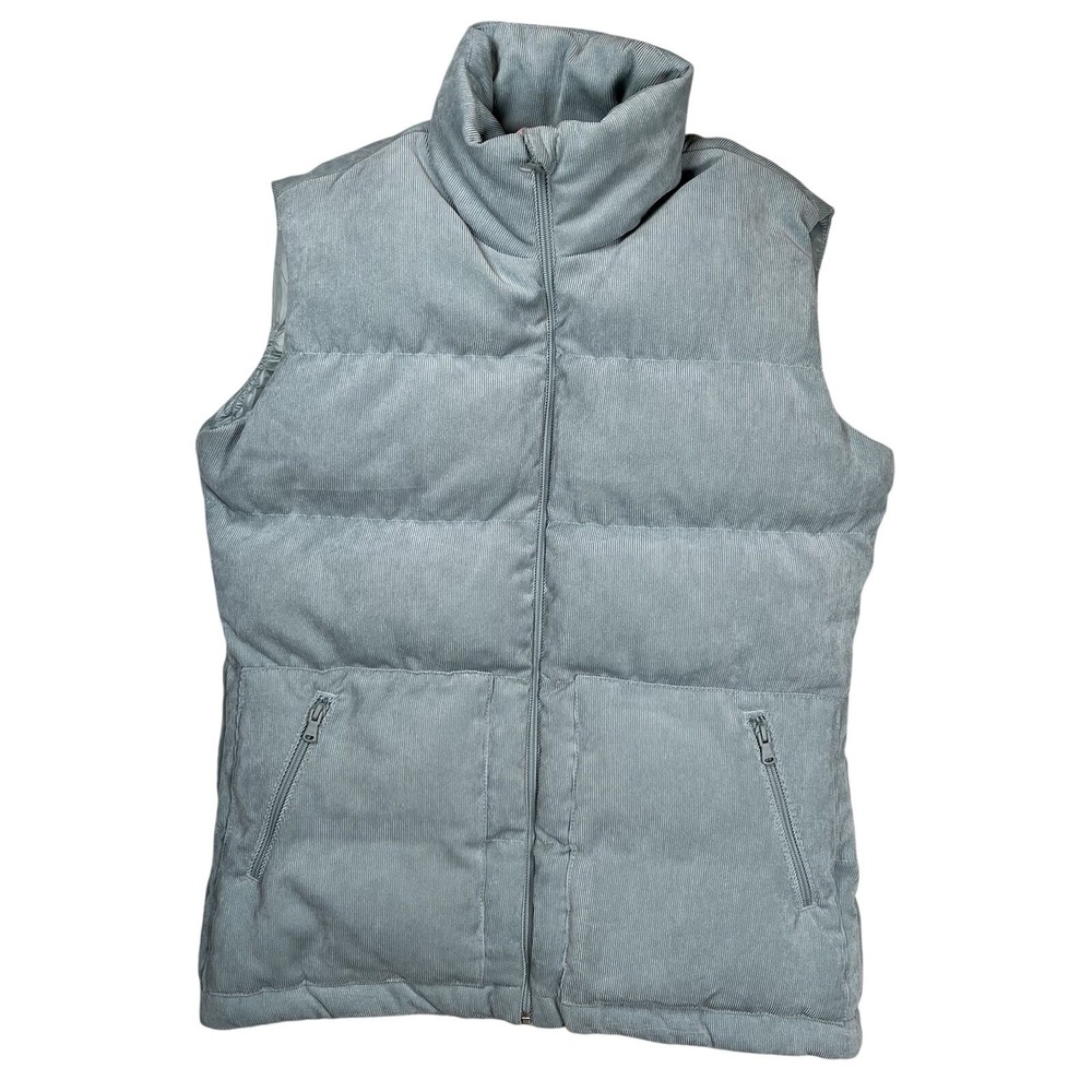 New Vineyard Vines Puffer Vest Womens Small Seabrook Blue Corduroy Oversized NWT